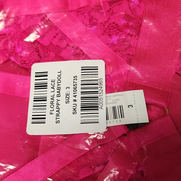 ❤️NWT VINTAGE TORRID LINGERIE FLORAL LACE WIRELESS STRAPPY BABYDOLL- SHEER PLUS - Picture 5 of 9